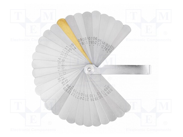 Metric feeler gauge; L: 75mm; Width: 13mm; 13pcs.