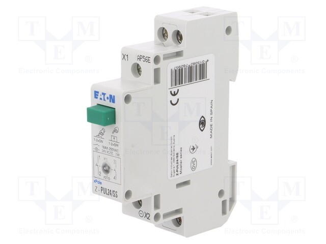 Module: pushbutton switch; 16A; Mounting: DIN; IP40; 250VAC; 24V