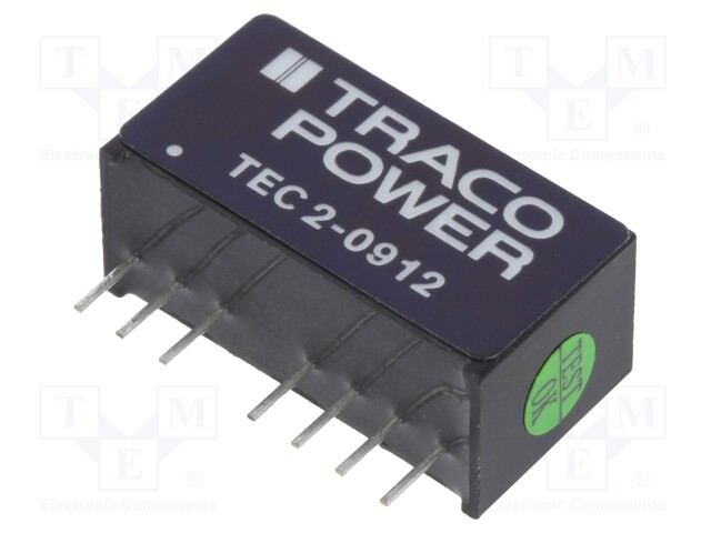 Converter: DC/DC; 2W; Uin: 4.5÷13.2V; 12VDC; Iout: 167mA; SIP8; 4.5g