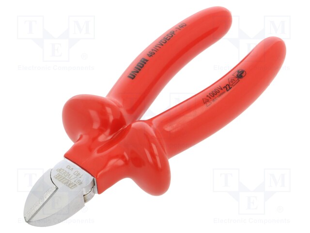 Pliers; side,cutting,insulated; 140mm