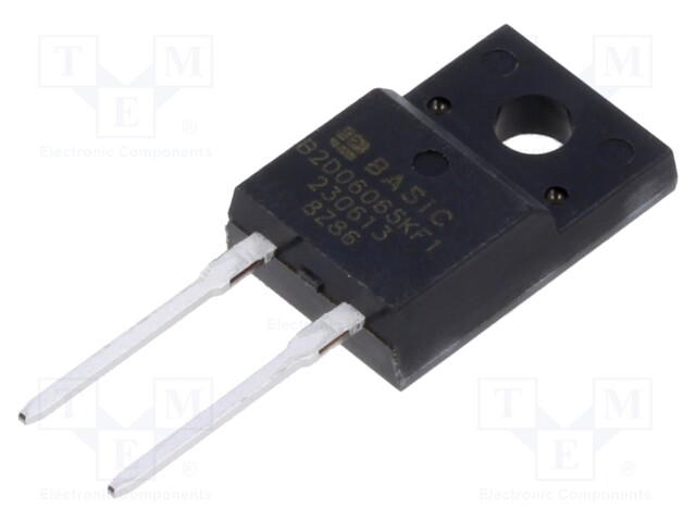 Diode: Schottky rectifying; SiC; THT; 650V; 6A; TO220FP-2; tube