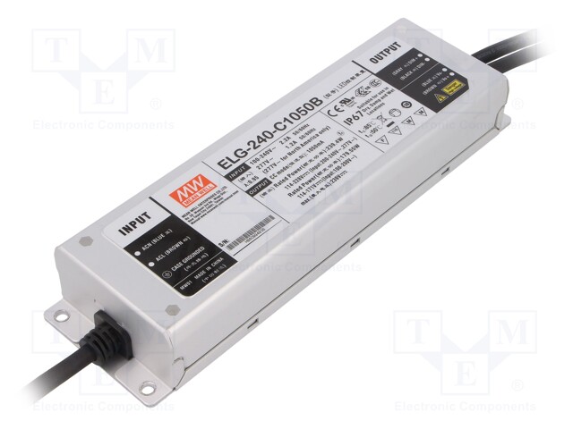 Power supply: switched-mode; LED; 239.4W; 114÷228VDC; 1050mA; IP67