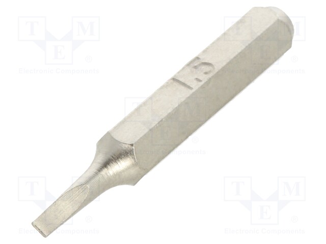 Screwdriver bit; slot; 1,5x0,3mm; Overall len: 27mm