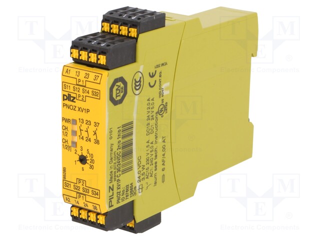 Module: safety relay; Series: PNOZ XV1P C; IN: 5; OUT: 3; -10÷55°C