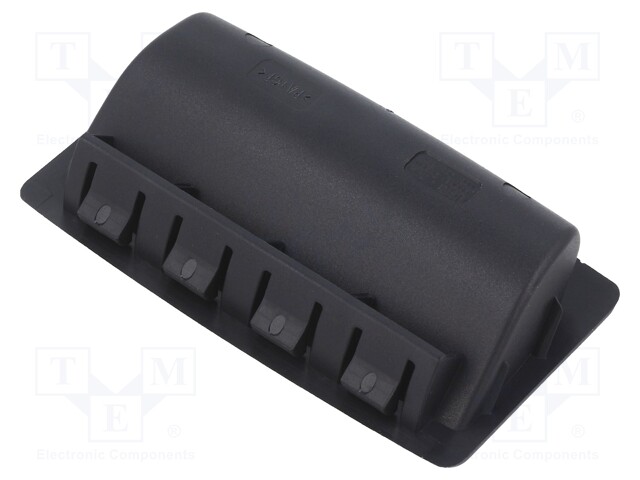 Holder; technopolymer PA; black; L: 50mm; W: 90mm; F2: 0.5kN; D: 17mm