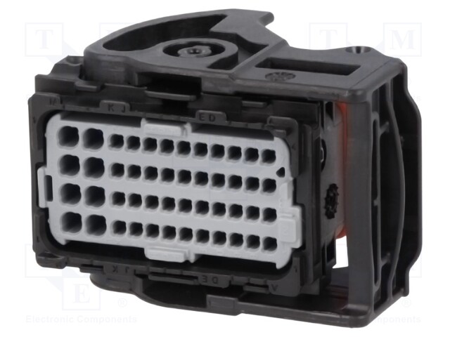 Connector: automotive; CMC; plug; female; Size: 1,5/0,635mm; black
