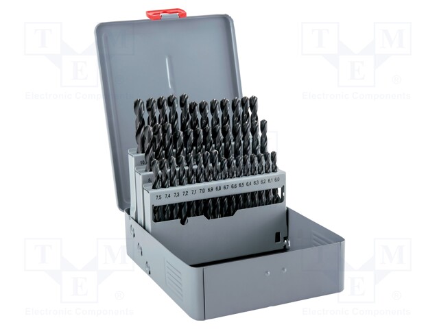 Drill set; Application: metal,steel; Pcs: 41; Mat: HSS; for metal