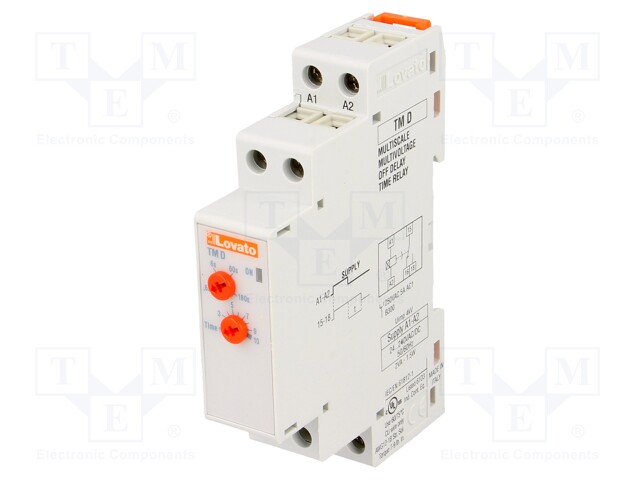 Timer; 18s÷180s; SPDT; 250VAC/5A; 24÷240VAC; 24÷240VDC; DIN