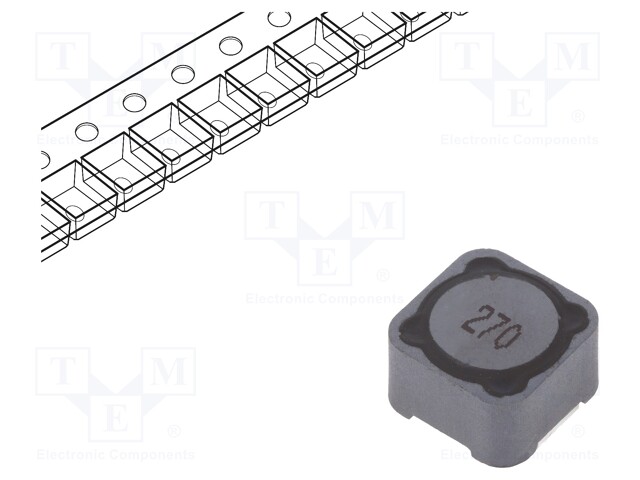 Inductor: wire; SMD; 27uH; 3.4A; 46mΩ; 12x12x8mm; ±20%; -40÷125°C