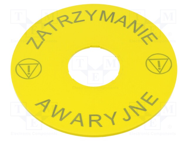 Description label; yellow; 75mm