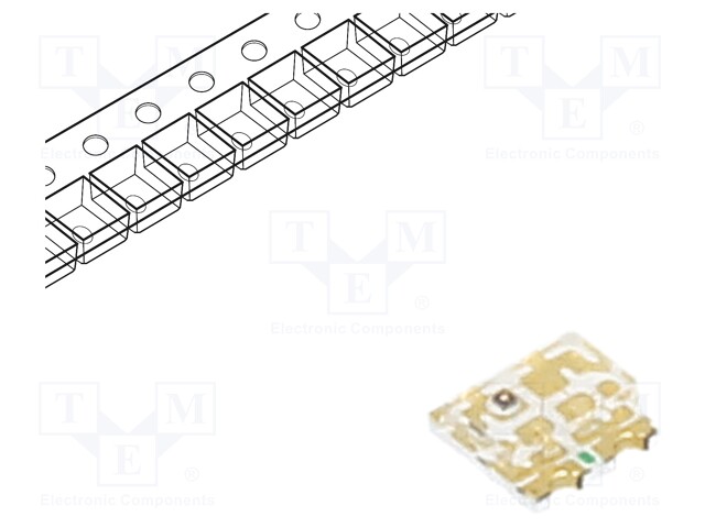 LED; SMD; 0606; green/blue/yellow; 1.6x1.6x0.7mm; 140°; 20mA