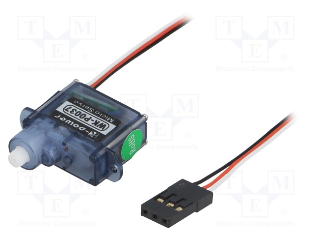 Motor: servo; 4.8÷6VDC; micro; analogue; 3.7g; 20x8.2x17.3mm