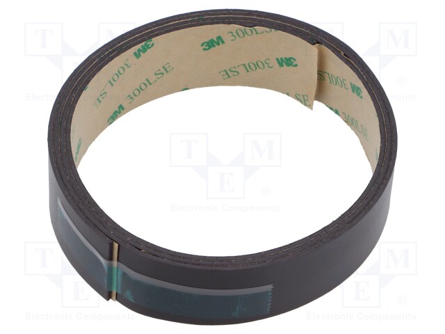 Tape: magnetic; W: 25mm; L: 1m; Thk: 1.55mm; rubber; -40÷71°C; 7.6N/cm