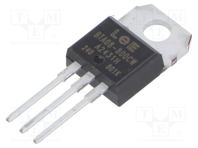 Triac; 800V; 8A; TO220AB; Igt: 35mA; Ufmax: 1.55V