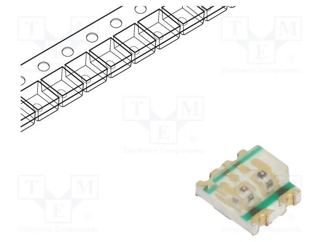 LED; SMD; red/yellow-green; 1.9x1.6x0.8mm; 130°; 1.7÷2.4/1.7÷2.4V