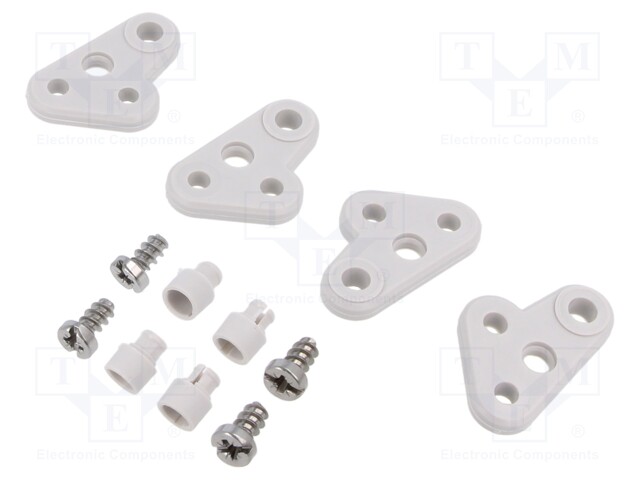 Set of clips; grey; Series: EURONORD; 4pcs.