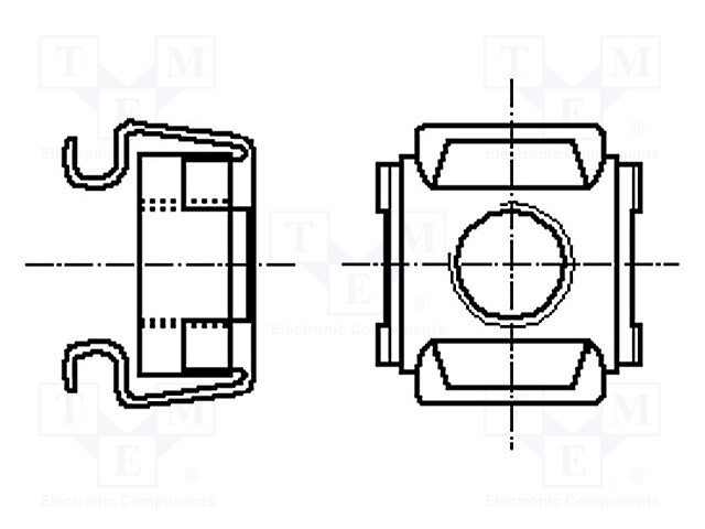 Nut; cage; M4; A2 stainless steel; BN: 3307