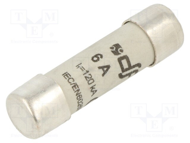 Fuse: fuse; gG; 6A; 500VAC; 250VDC; ceramic,cylindrical,industrial