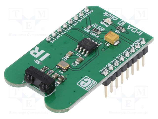 Click board; IR transmitter,IR receiver; GPIO,UART; MCP2122