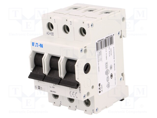 Switch-disconnector; Poles no: 3; DIN; 32A; 240VAC; IP40; 2.5÷50mm2