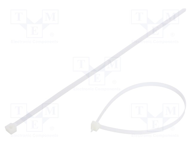 Cable tie; L: 380mm; W: 7.6mm; polyamide; 667N; natural; Ømax: 102mm