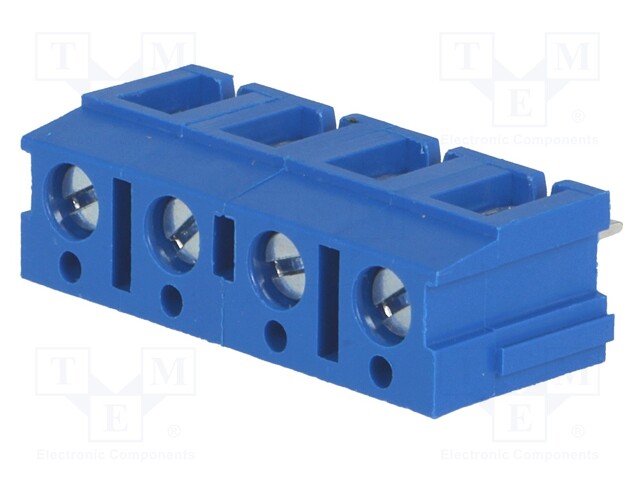 PCB terminal block; angled 90°; 7.5mm; ways: 4; on PCBs; 2.5mm2