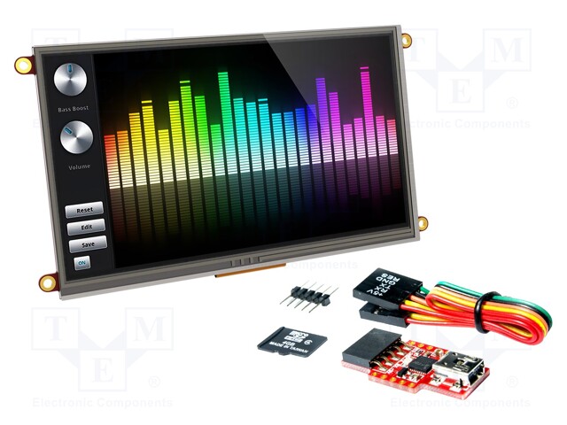 Dev.kit: with display; TFT; 7"; 800x480; Display: graphical; 500: 1