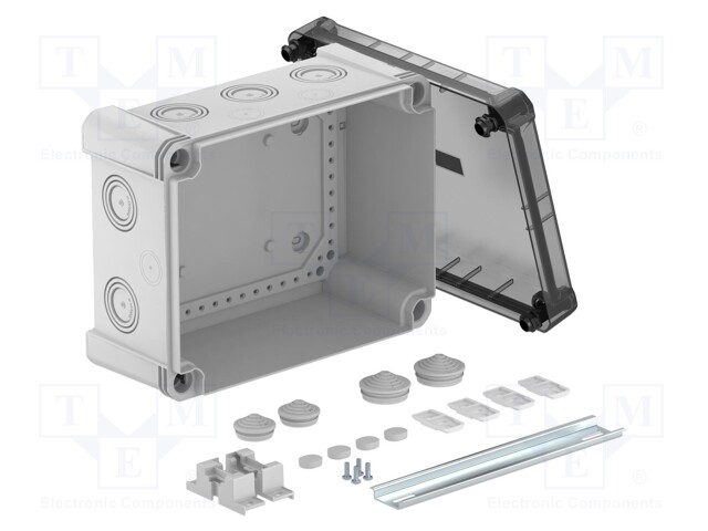 Enclosure: junction box; X: 191mm; Y: 241mm; Z: 126mm; polycarbonate