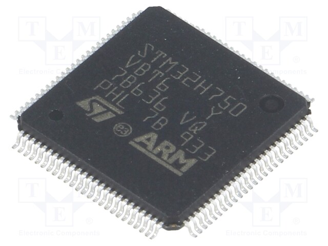 ARM microcontroller; Flash: 128kB; 400MHz; SRAM: 1000kB; LQFP100