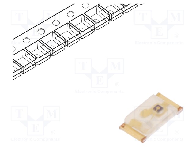 LED; SMD; 0603; orange; 120÷300mcd; 1.6x0.8x0.25mm; 120°; 2.05÷2.5V