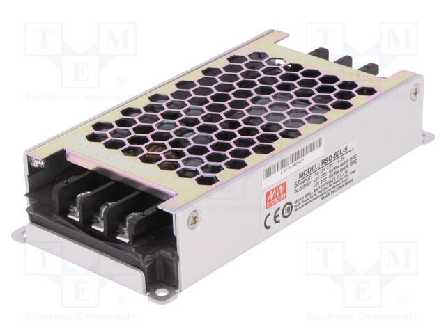 Converter: DC/DC; 60W; Uin: 18÷72V; Uout: 5VDC; Iout: 12A; Case: 255