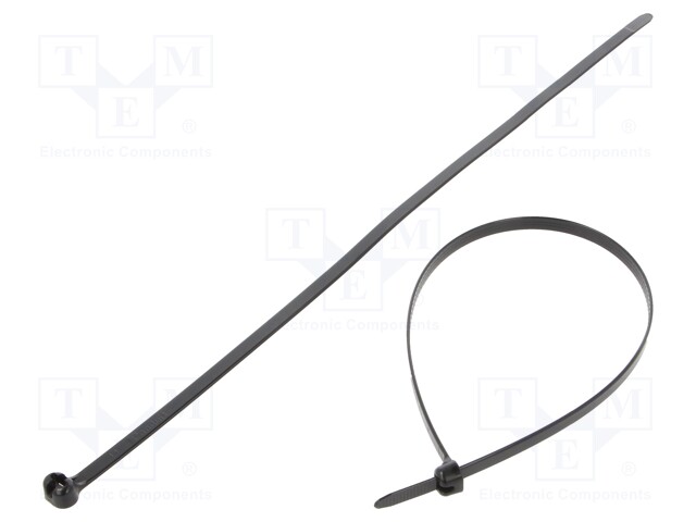 Cable tie; with a metal clasp; L: 378mm; W: 7mm; polyamide; 534N