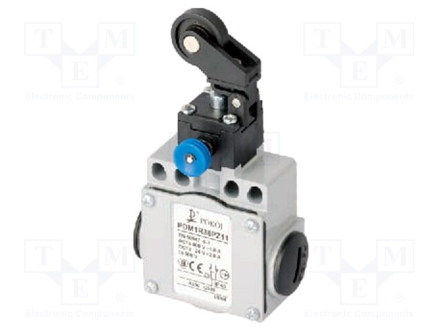 Limit switch; plastic roller Ø22mm,with reset; NO + NC; 10A