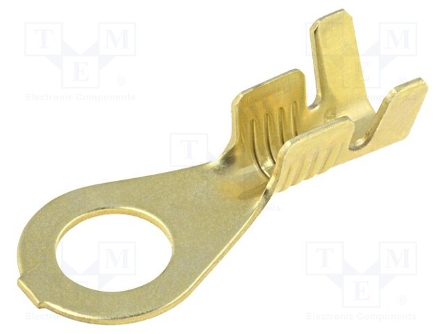 Ring terminal; M5; 1÷2.5mm2; crimped; for cable; straight; brass