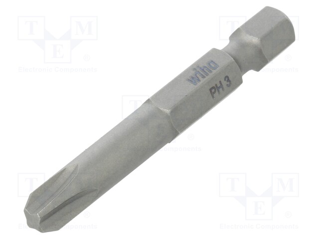 Screwdriver bit; Phillips; PH3; Overall len: 50mm