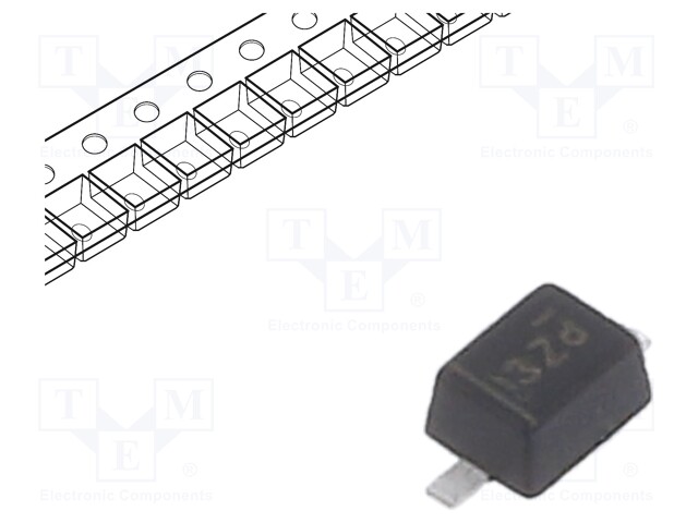 Diode: Zener; 0.2W; 3.3V; SMD; reel,tape; SOD323F; single diode