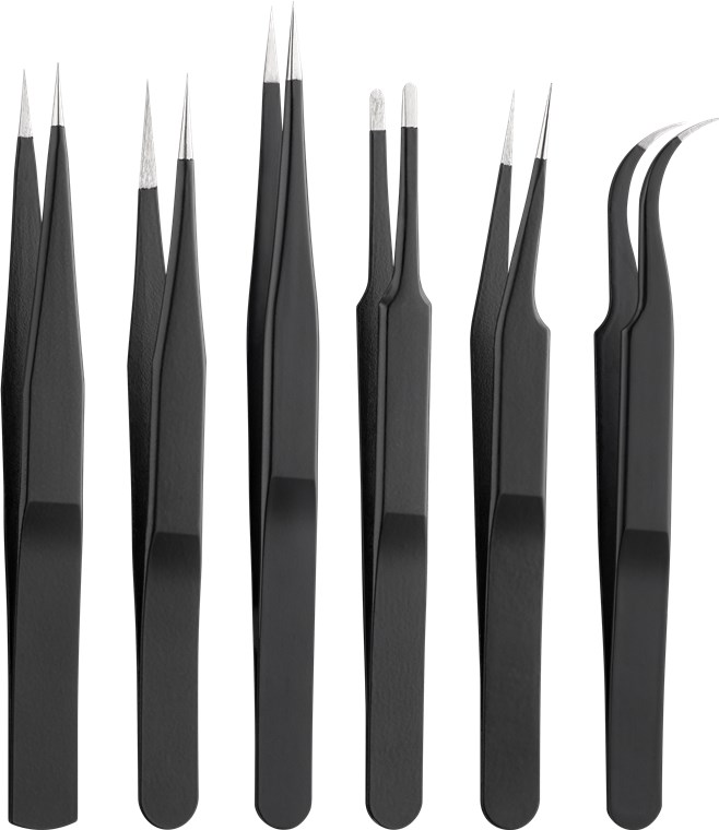 Tweezers; Tweezers set 6 pieces