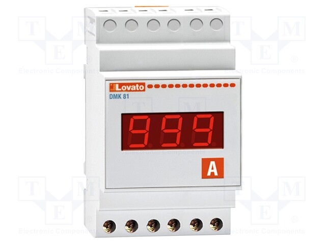 Meter; for DIN rail mounting; digital; I AC: 0,05÷5,75A; True RMS