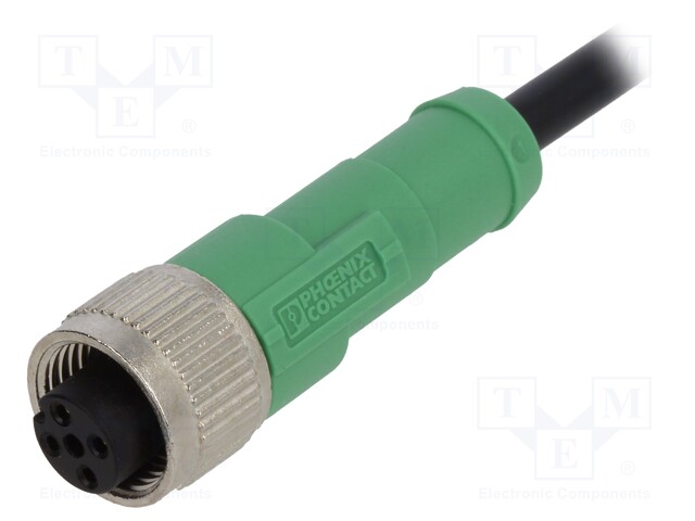 Connection lead; M12; PIN: 4; straight; 1.5m; plug; 250VAC; 4A