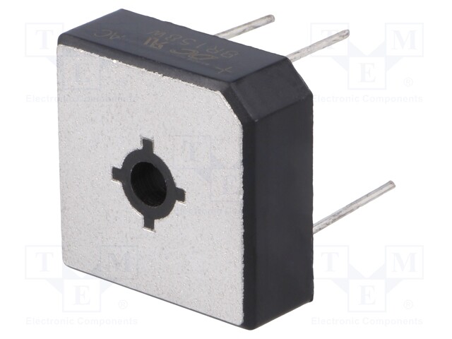 Single-phase bridge rectifier; Urmax: 800V; If: 15A; Ifsm: 300A