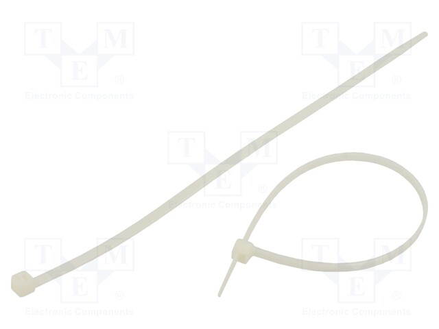 Cable tie; L: 300mm; W: 4.8mm; polyamide; 220N; natural; 100pcs.