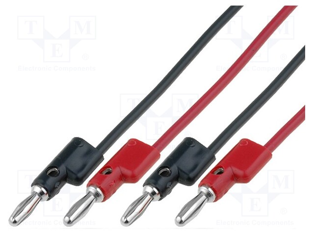 Test lead; 0.9m; 15A; red and black; 2x test lead; 30V