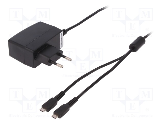 Power supply: switched-mode; 5VDC; 2A; Out: micro USB; 10W; Plug: EU