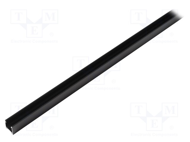 Profiles for LED modules; surface; black; L: 2m; aluminium