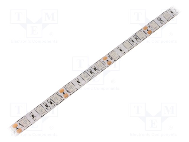 LED tape; green; LED/m: 60; SMD; 5050; 12V; 10mm; in gel; white PCB