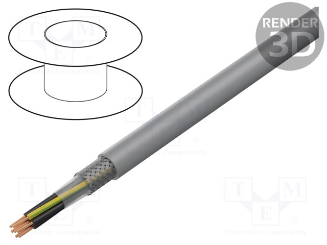 Wire; ÖLFLEX® CLASSIC 135 CH; 12G0,75mm2; FRNC; grey; 300V,500V