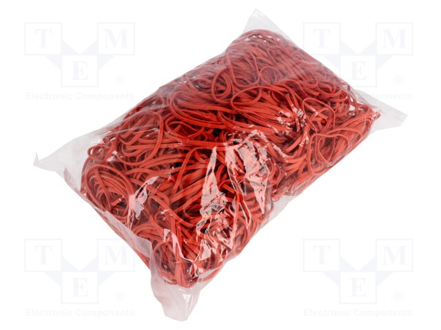 Rubber bands; Width: 3mm; Thick: 1.5mm; rubber; Colour: red; Ø: 50mm