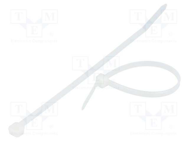 Cable tie; L: 140mm; W: 3.6mm; polyamide; 180N; natural; Ømax: 33mm