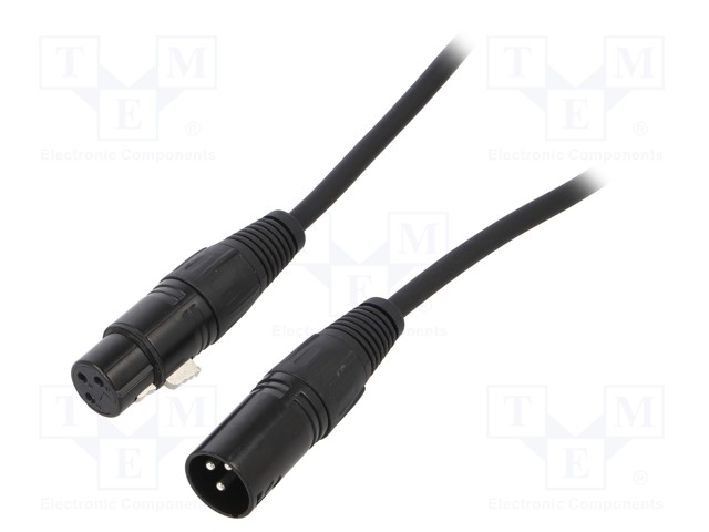 Male-female; PIN: 3; Cable: XLR-XLR; 3m