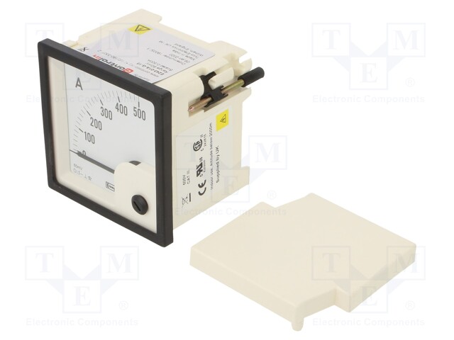 Meter: panel; analogue; 0÷500A; Class: 1,5; IP52; panel; 72x72mm